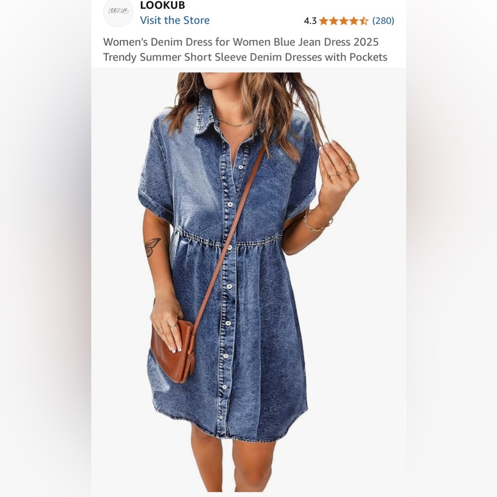 Denim Button-Up Dress